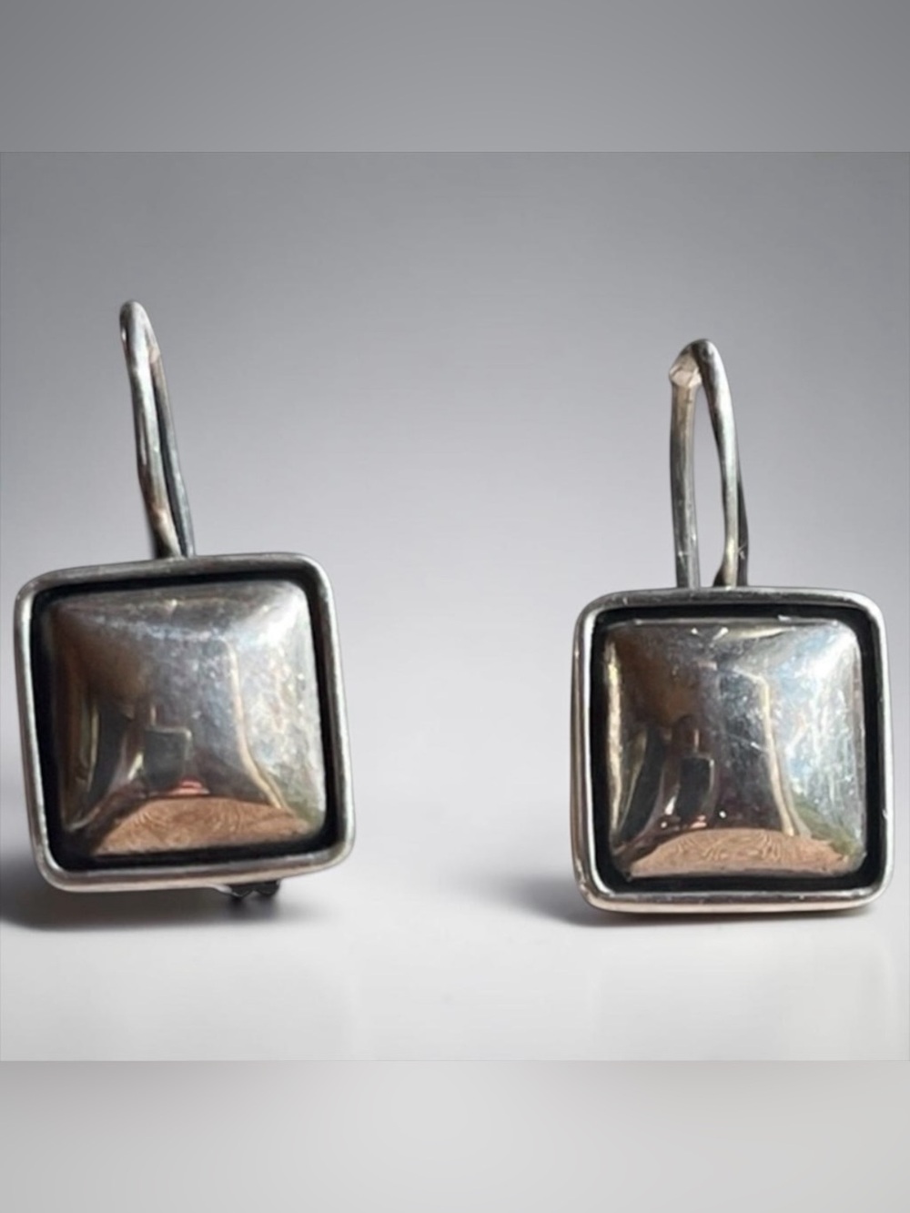 Silpada W1044 Sterling Domed Square Drop Earrings